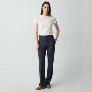 Theory Navy Good Wool Trousers